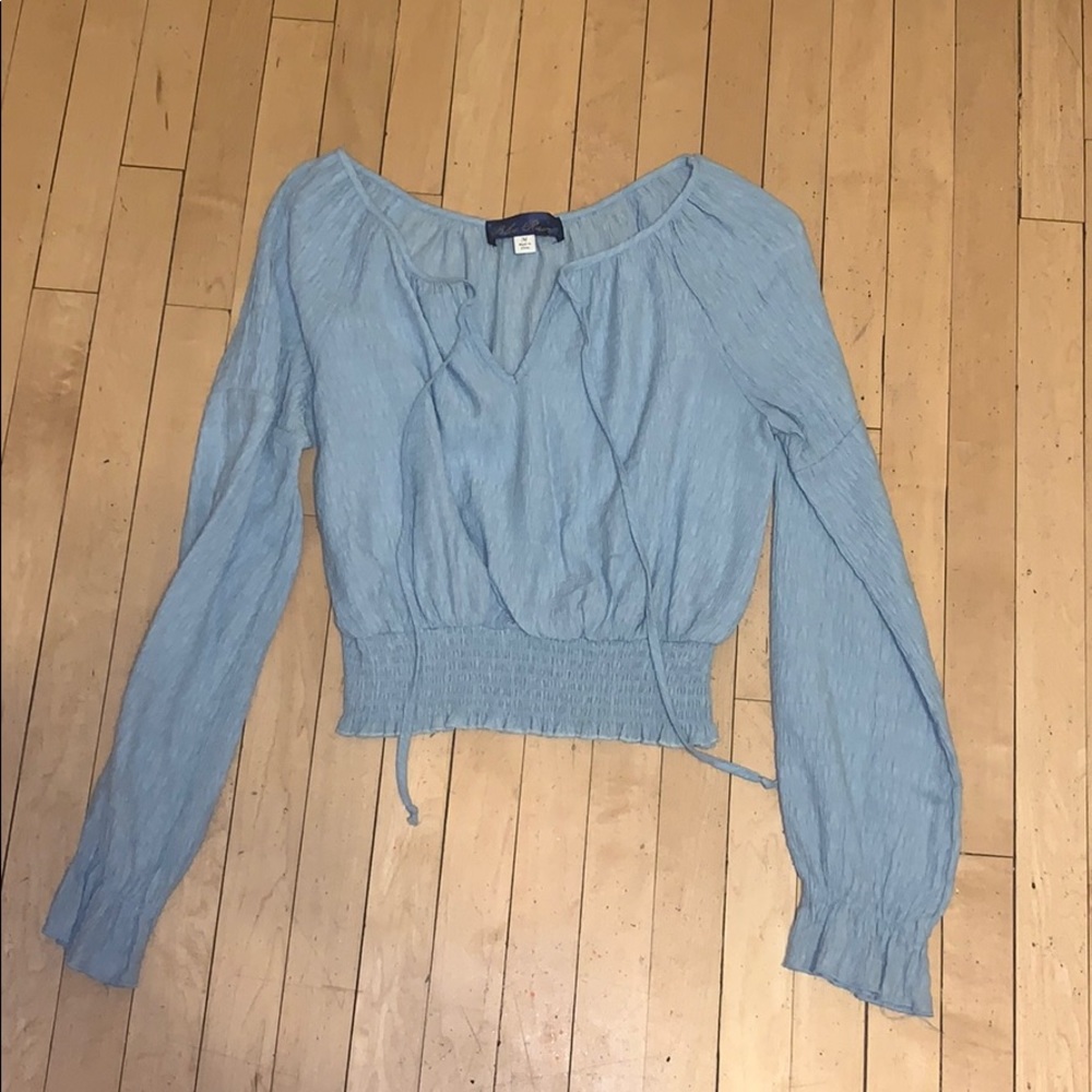 Blue Pirate Cropped Blouse